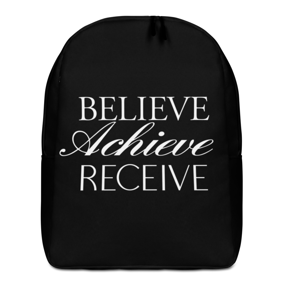 Default Title Believe Achieve Receieve Minimalist Backpack by Design Express