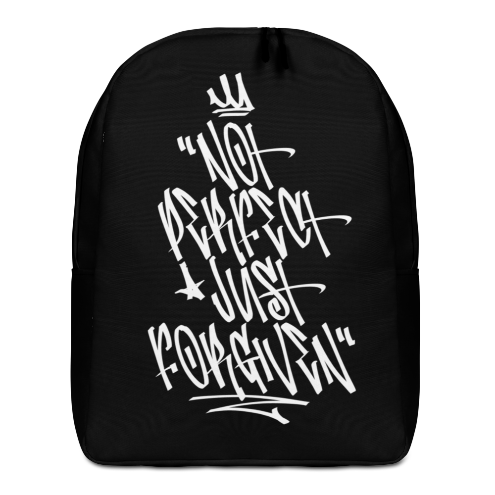 Default Title Not Perfect Just Forgiven Graffiti (motivation) Minimalist Backpack by Design Express