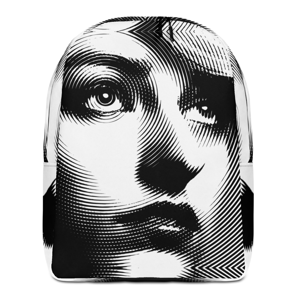 Default Title Face Art Black & White Minimalist Backpack by Design Express