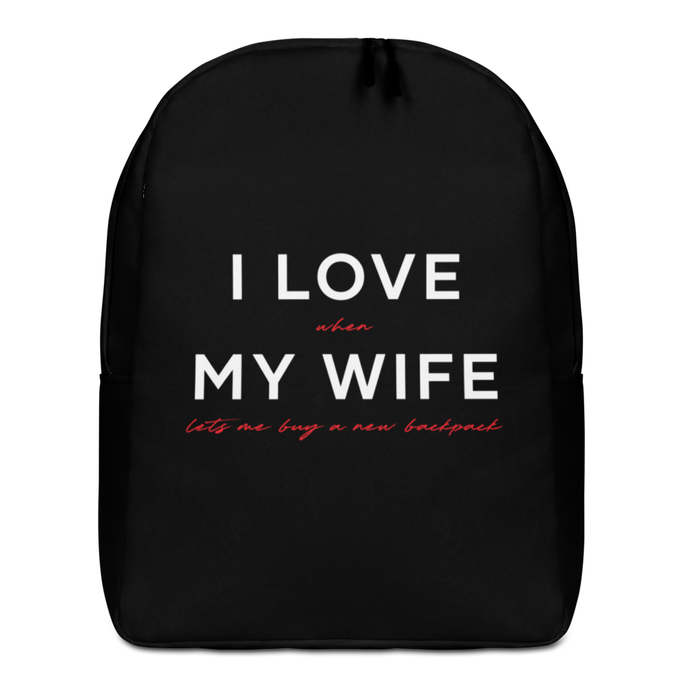 Default Title I Love My Wife (Funny) Minimalist Backpack by Design Express