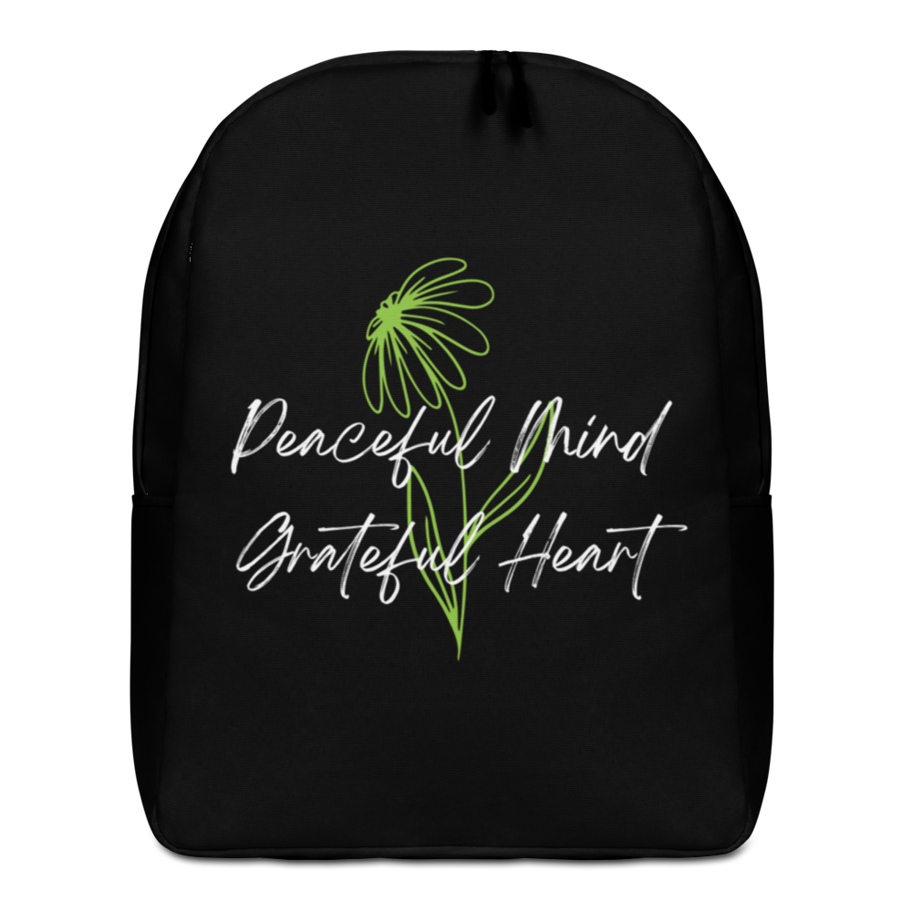 Default Title Peaceful Mind Grateful Heart Minimalist Backpack by Design Express