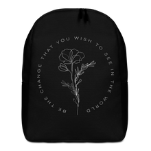 Default Title Be the change that you wish to see in the world Black Minimalist Backpack by Design Express