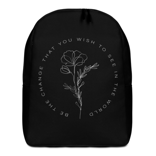 Default Title Be the change that you wish to see in the world Black Minimalist Backpack by Design Express