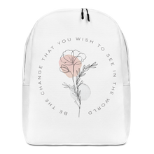 Default Title Be the change that you wish to see in the world Minimalist White Backpack by Design Express