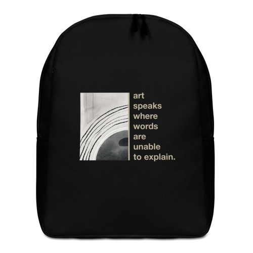 Default Title Art speaks where words are unable to explain Minimalist Backpack by Design Express