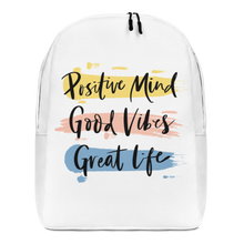 Default Title Positive Mind, Good Vibes, Great Life Minimalist Backpack by Design Express