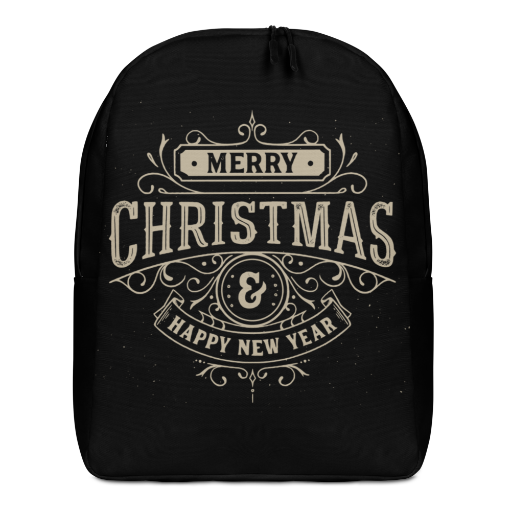 Default Title Merry Christmas & Happy New Year Minimalist Backpack by Design Express