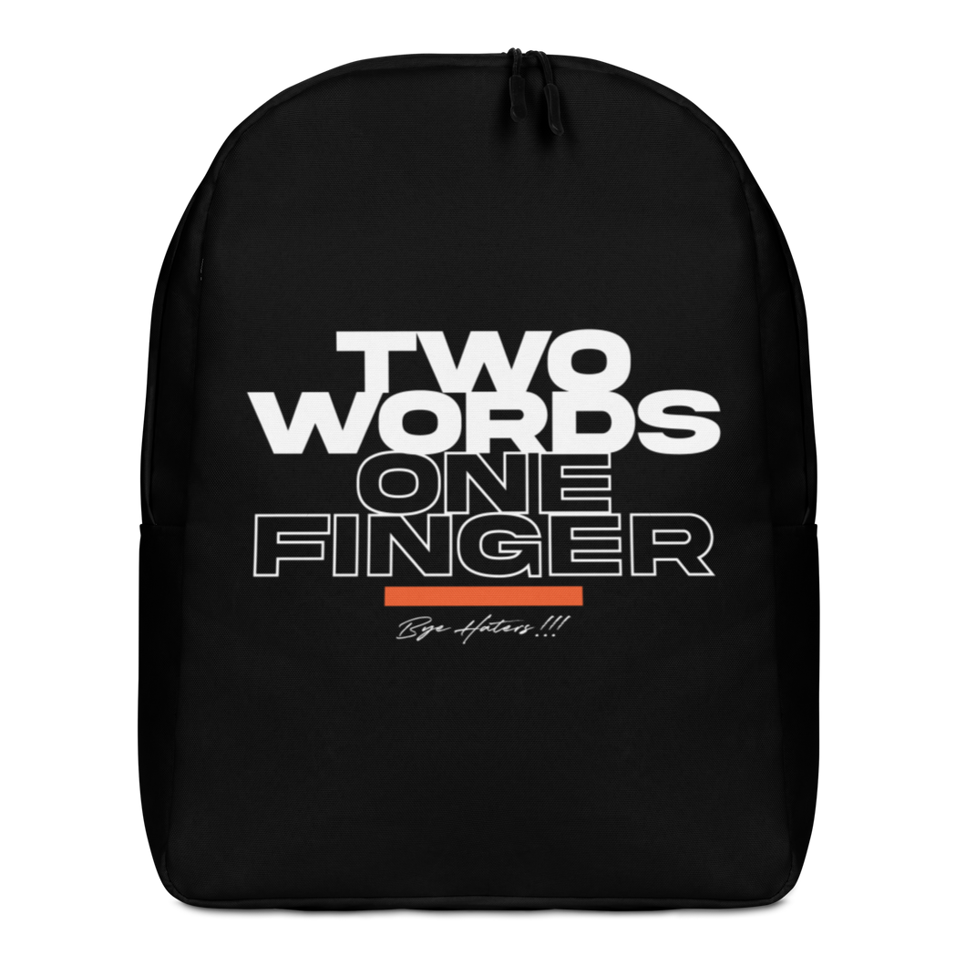 Default Title Two Words One Finger Minimalist Backpack by Design Express