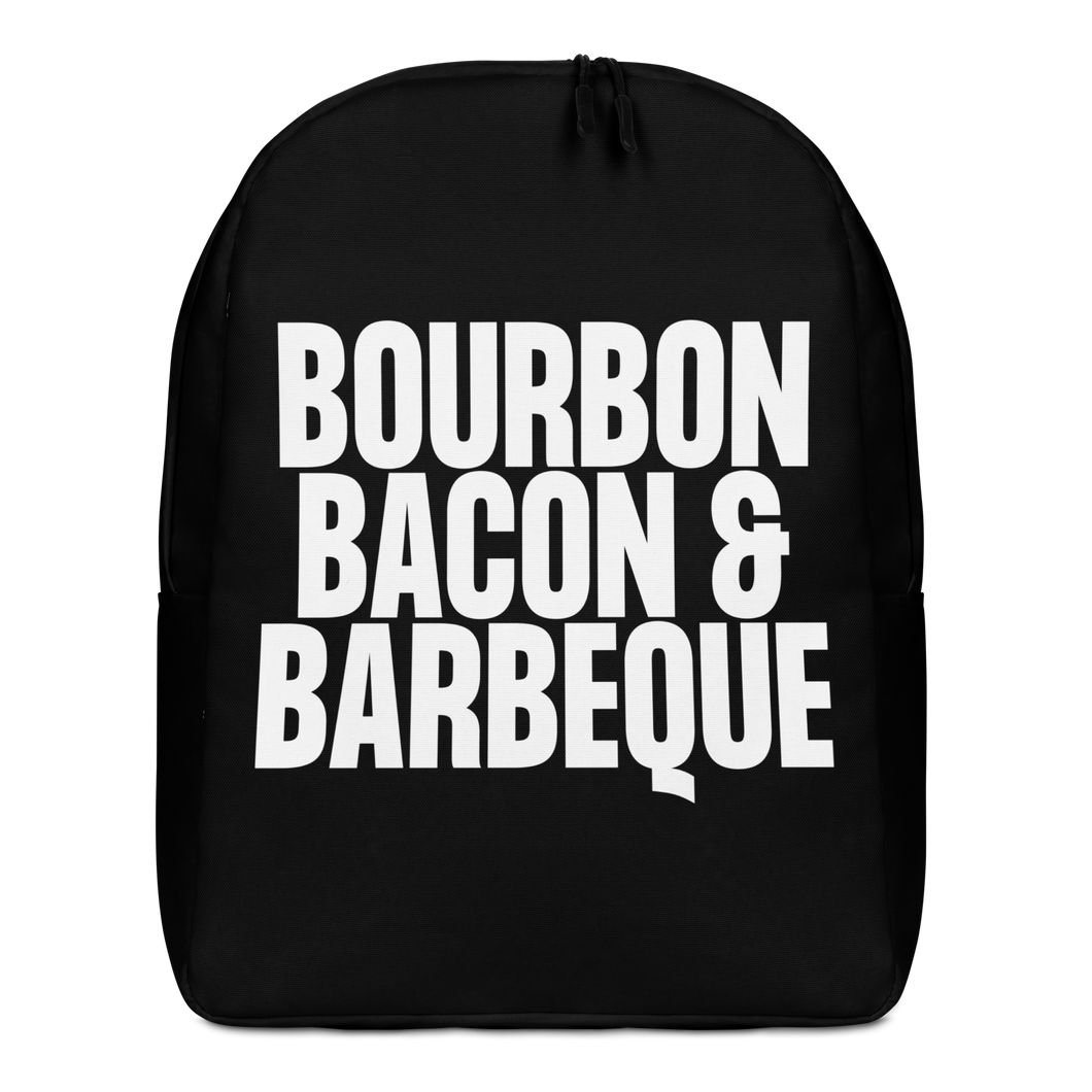 Bourbon Bacon & Barbeque (Funny) Minimalist Backpack