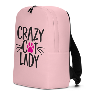 Crazy Cat Lady (Cat Lover) Funny Minimalist Backpack by Design Express