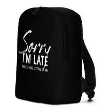 Sorry I'm Late (Funny Cat Lover) Minimalist Backpack by Design Express