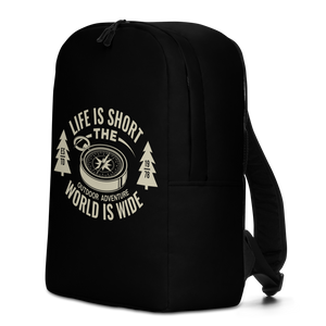 Life Is Short, World is Wide Minimalist Backpack by Design Express