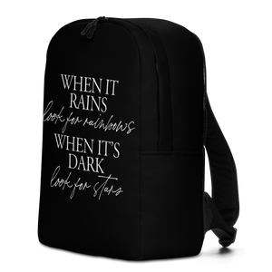 When it rains, look for rainbows (Quotes) Minimalist Backpack by Design Express