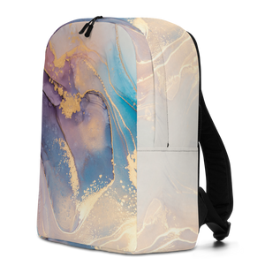 Soft Marble Liquid ink Art Full Print Minimalist Backpack by Design Express