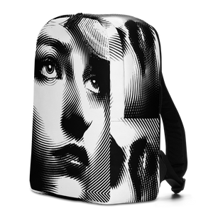 Face Art Black & White Minimalist Backpack by Design Express