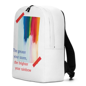 Rainbow Minimalist Backpack White by Design Express