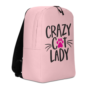 Crazy Cat Lady (Cat Lover) Funny Minimalist Backpack by Design Express