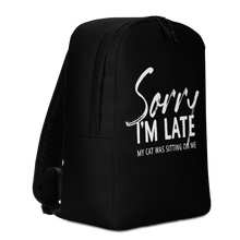 Sorry I'm Late (Funny Cat Lover) Minimalist Backpack by Design Express