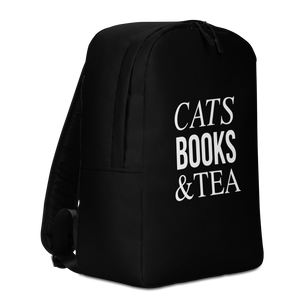 Cats Books Tea (Funny) Minimalist Backpack by Design Express