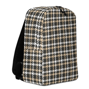 Houndstooth Small Pattern Minimalist Backpack by Design Express