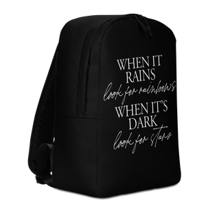 When it rains, look for rainbows (Quotes) Minimalist Backpack by Design Express