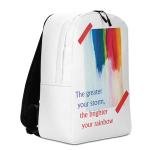 Rainbow Minimalist Backpack White by Design Express