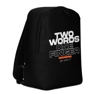 Two Words One Finger Minimalist Backpack by Design Express