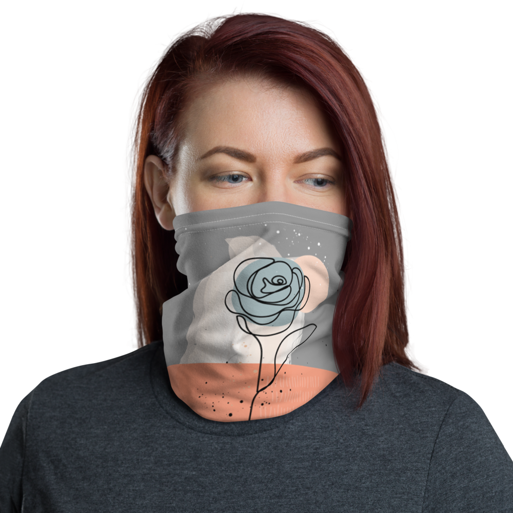 Default Title Soft Flower Line Neck Gaiter by Design Express