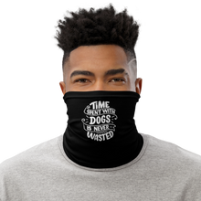 Default Title Time Spent With Dogs is Never Wasted (Dog Lover) Funny Face Mask & Neck Gaiter by Design Express