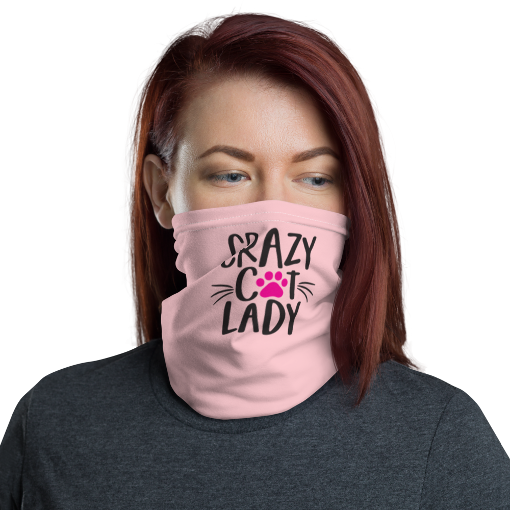 Default Title Crazy Cat Lady (Cat Lover) Funny Face Mask & Neck Gaiter by Design Express