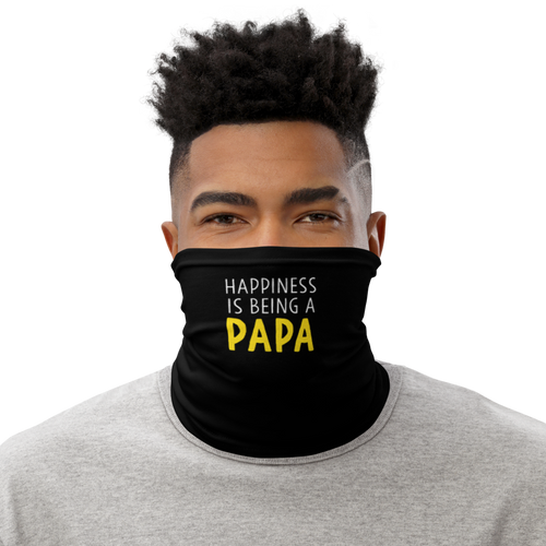 Default Title Happiness is Being a Papa (Funny) Face Mask & Neck Gaiter by Design Express