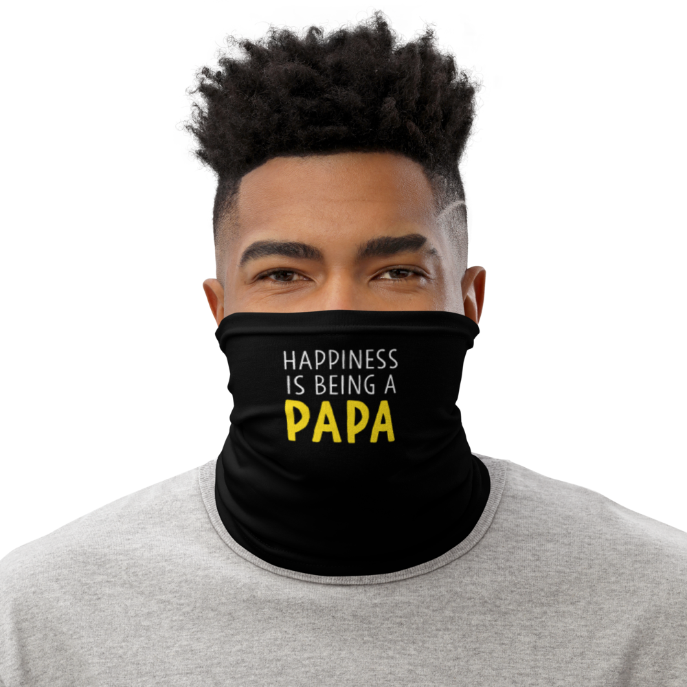 Default Title Happiness is Being a Papa (Funny) Face Mask & Neck Gaiter by Design Express