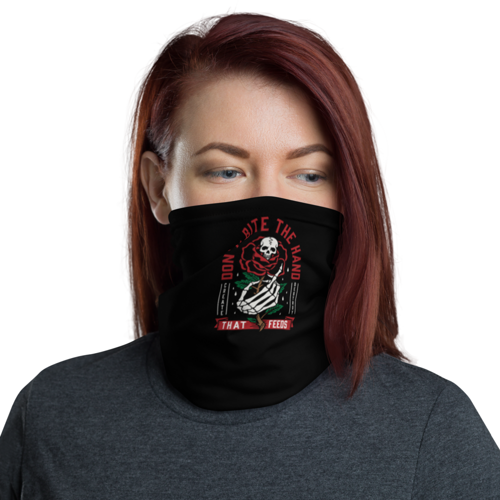 Default Title Don't Bite The Hand That Feeds Face Mask & Neck Gaiter by Design Express