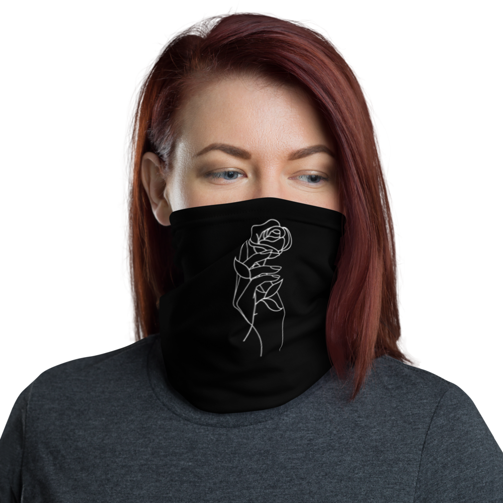 Default Title Rose in Hand Face Mask & Neck Gaiter by Design Express