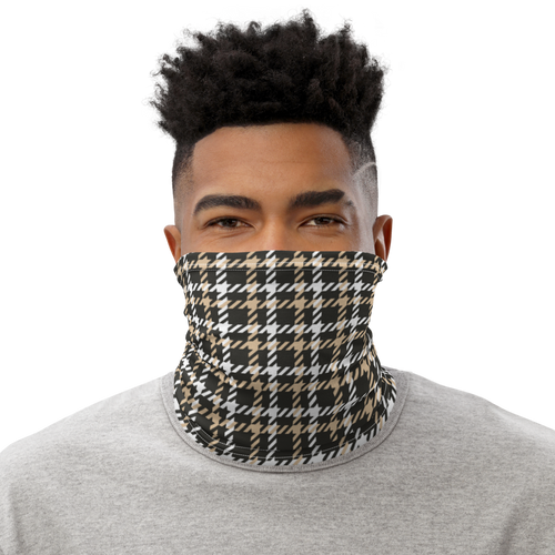 Default Title Houndstooth Small Pattern Face Mask & Neck Gaiter by Design Express