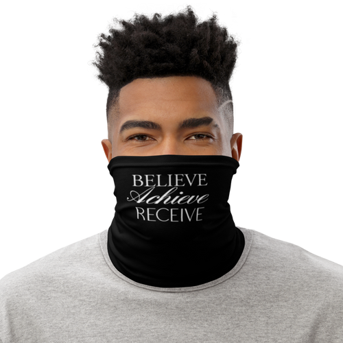 Default Title Believe Achieve Receieve Face Mask & Neck Gaiter by Design Express