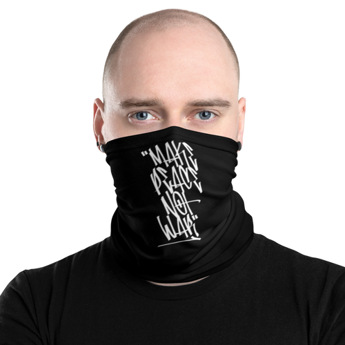 Default Title Make Peace Not War Vertical Graffiti (motivation) Face Mask & Neck Gaiter by Design Express