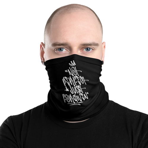 Default Title Not Perfect Just Forgiven Graffiti (motivation) Face Mask & Neck Gaiter by Design Express