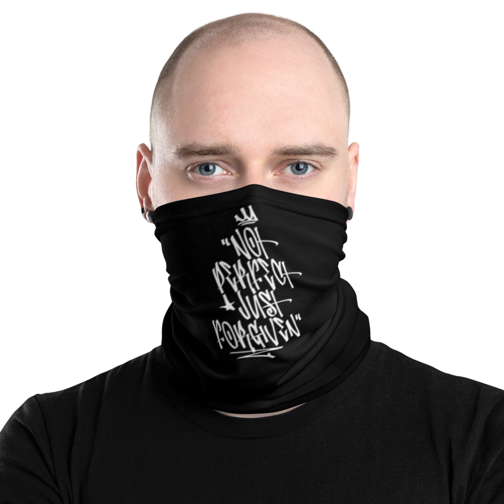 Default Title Not Perfect Just Forgiven Graffiti (motivation) Face Mask & Neck Gaiter by Design Express