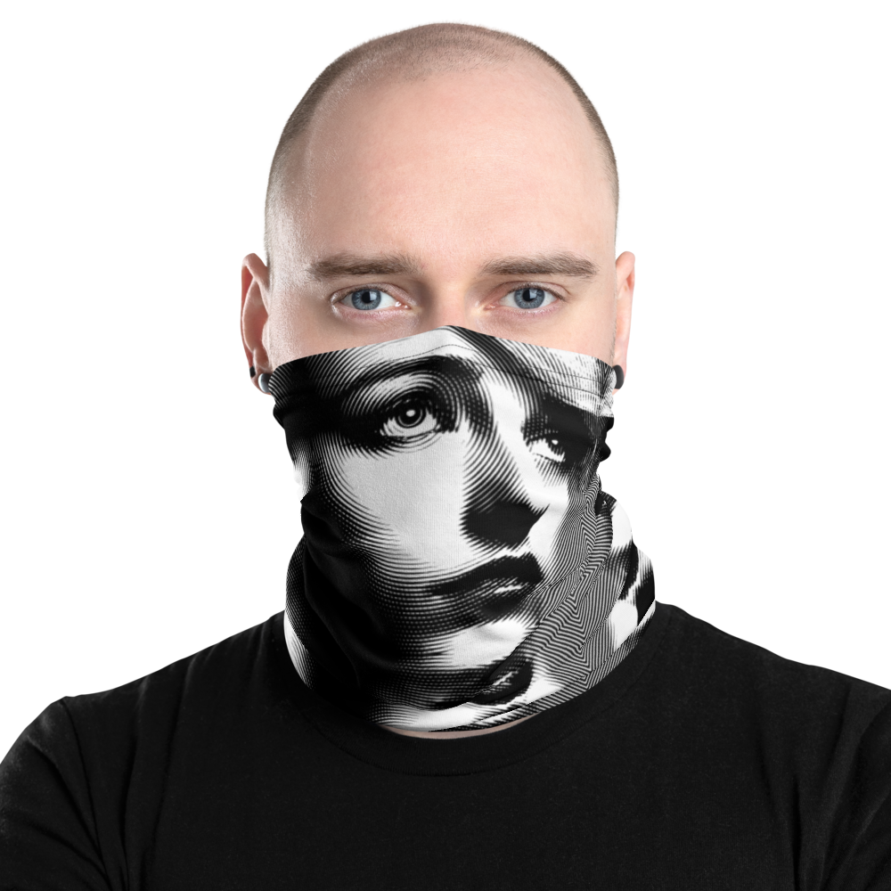 Default Title Face Art Black and White Face Mask & Neck Gaiter by Design Express