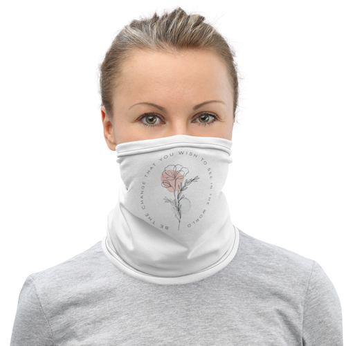 Default Title Be the change that you wish to see in the world White Face Mask & Neck Gaiter by Design Express