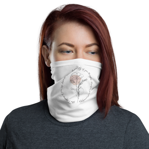 Default Title the happiness of your life deppends upon the quality of your thoughts Face Mask & Neck Gaiter by Design Express