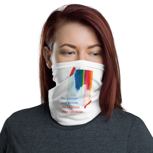 Default Title Rainbow Face Mask & Neck Gaiter White by Design Express