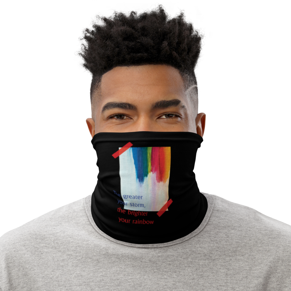 Default Title Rainbow Face Mask & Neck Gaiter Black by Design Express