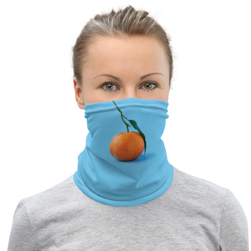 Default Title Orange on Blue Face Mask & Neck Gaiter by Design Express