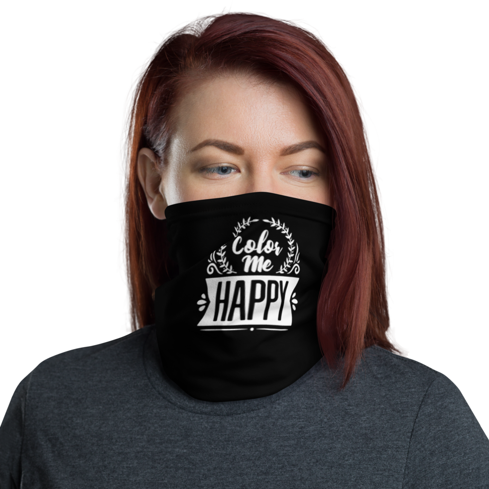 Default Title Color Me Happy Face Mask & Neck Gaiter by Design Express