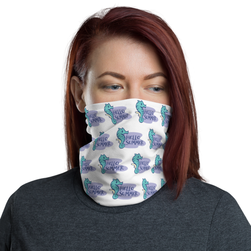 Default Title Seahorse Hello Summer Face Mask & Neck Gaiter by Design Express