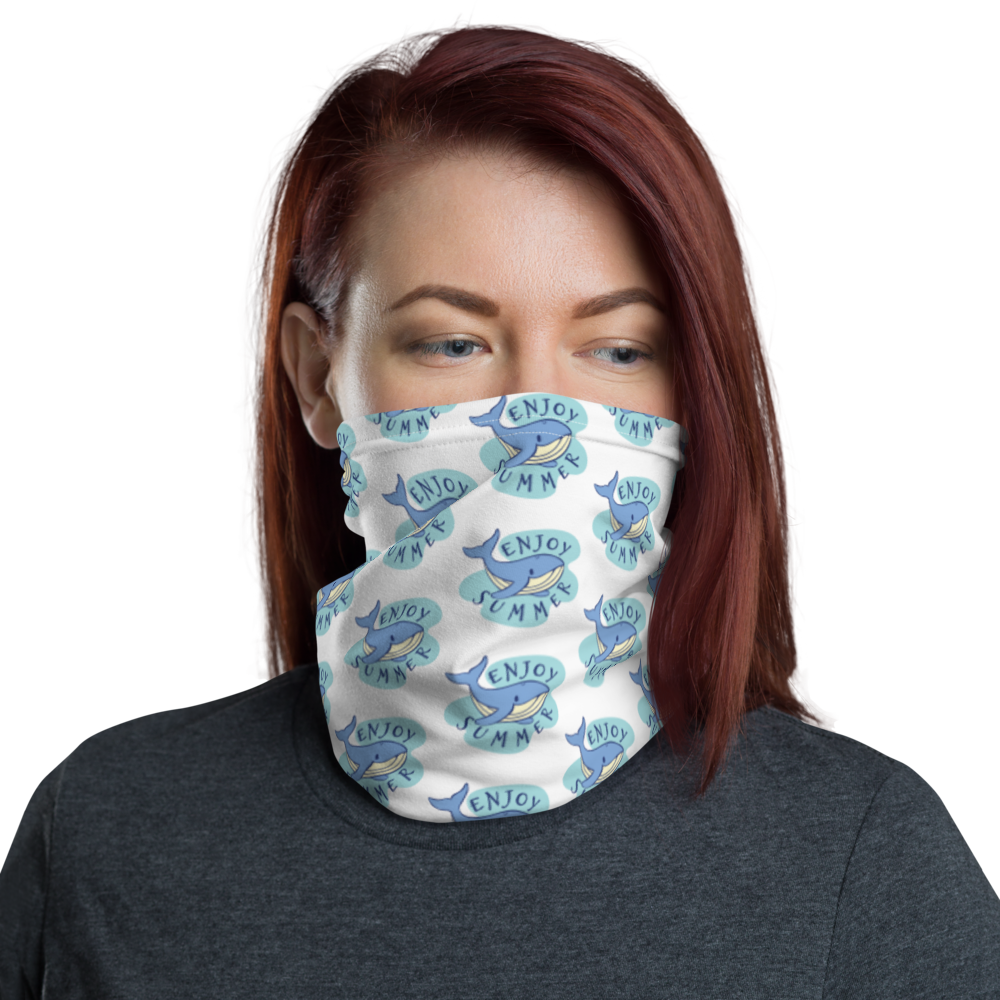 Default Title Whale Enjoy Summer Face Mask & Neck Gaiter by Design Express