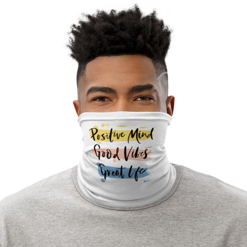 Default Title Positive Mind, Good Vibes, Great Life Face Mask & Neck Gaiter by Design Express