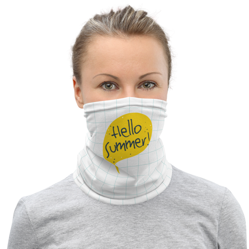 Default Title Hello Summer Yellow Face Mask & Neck Gaiter by Design Express